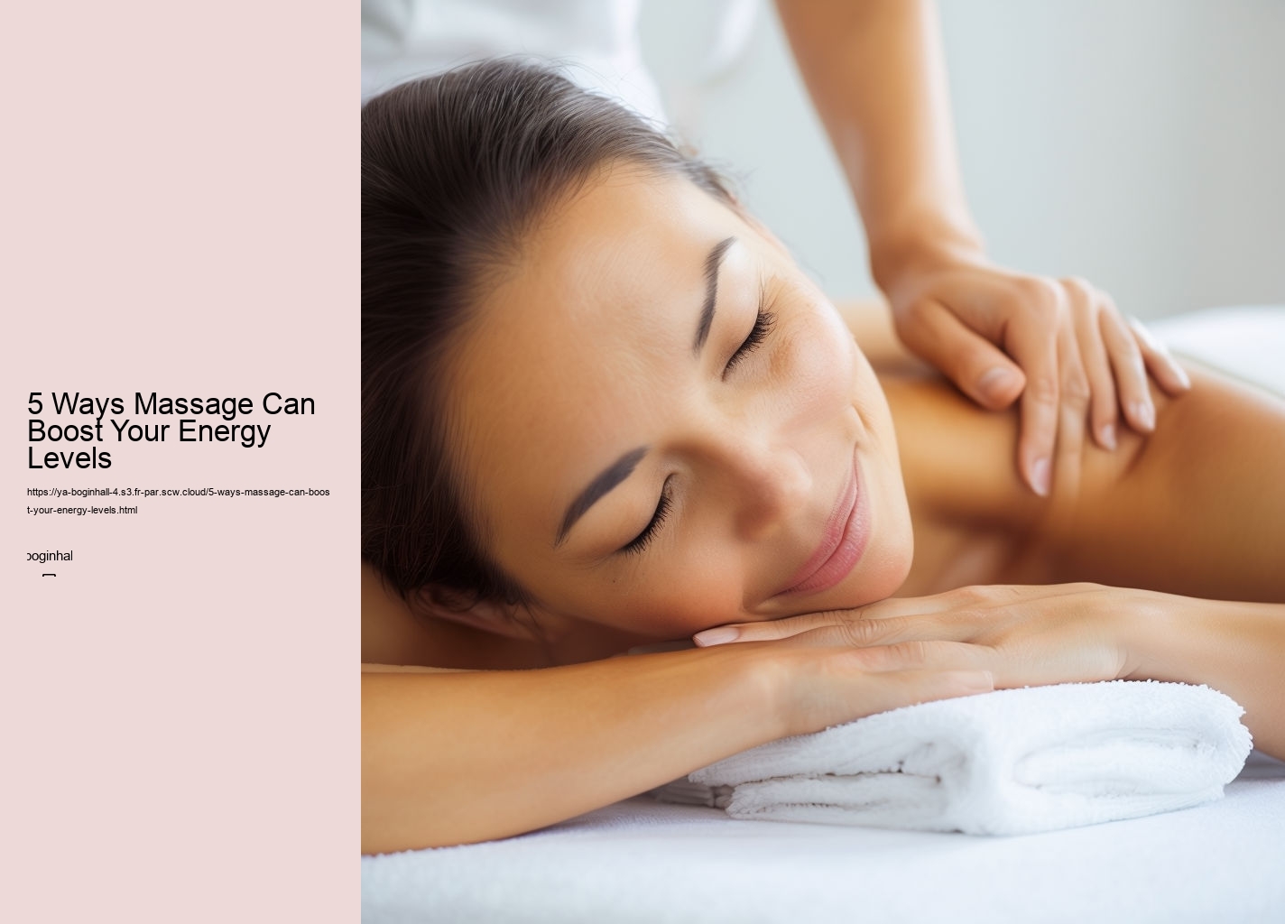 5 Ways Massage Can Boost Your Energy Levels