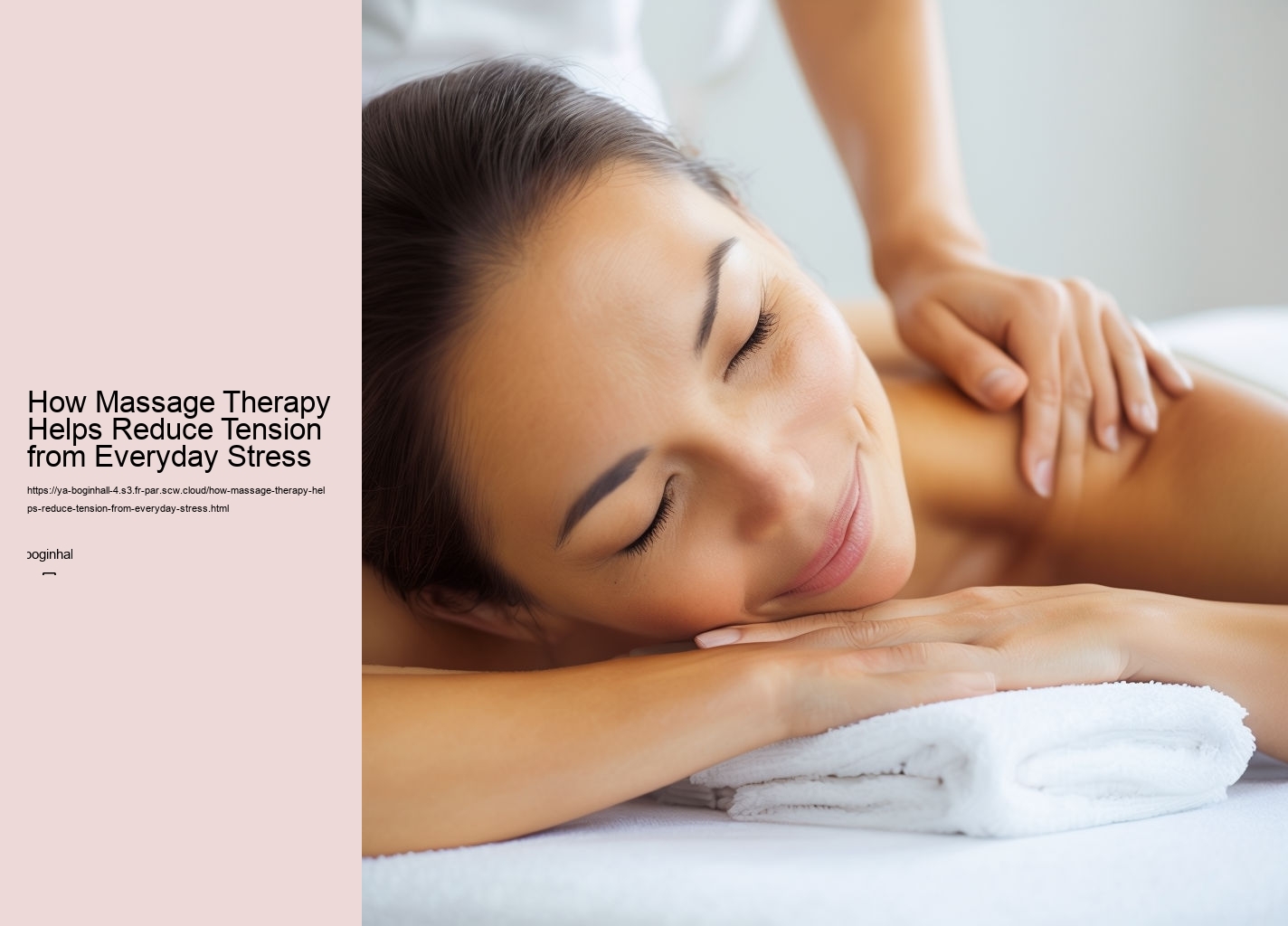 How Massage Therapy Helps Reduce Tension from Everyday Stress