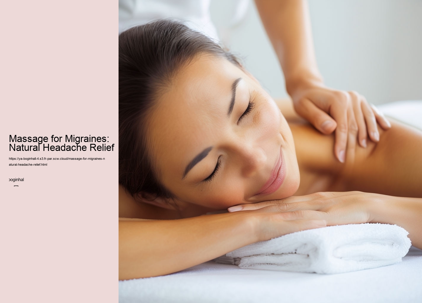 Massage for Migraines: Natural Headache Relief